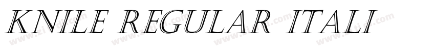 Knile Regular Itali字体转换